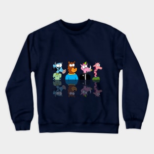 Cartoon Animals Crewneck Sweatshirt